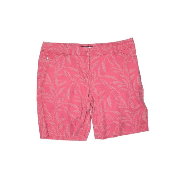 Croft & Barrow Women's Shorts Long Pink White Size 18 - Picture 10 of 11